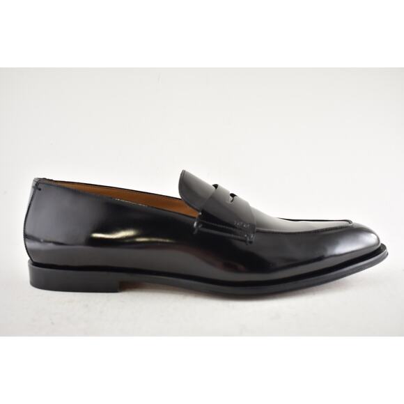 Dior Timeless Penny Loafer Black Calfskin Leather Flat Slip On Dress Shoes 45 12 - Picture 2 of 16